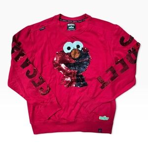 de KRYPTIC Sesame Street Elmo Sequin Red Crewneck Sweatshirt 3XL NEW! $68